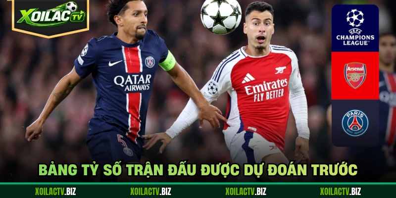 Bảng tỷ số trận đấu được dự đoán trước