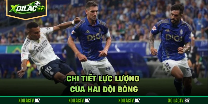 Chi tiết lực lượng của hai đội bóng