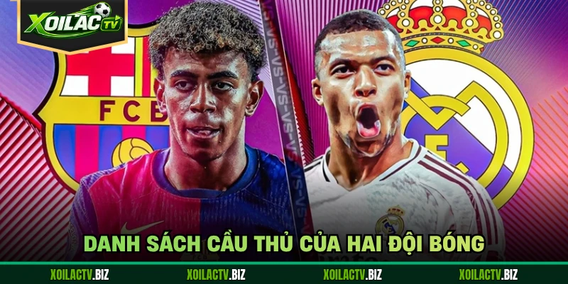 Danh sách cầu thủ của hai đội bóng
