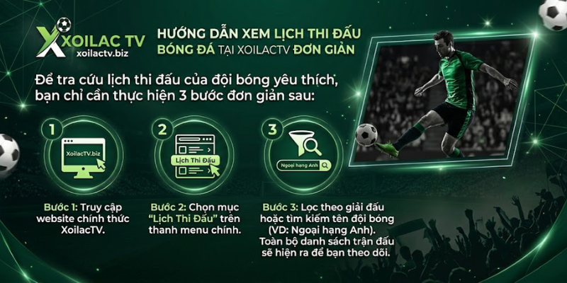 Hướng dẫn xem lịch thi đấu tại Xoilactv.biz