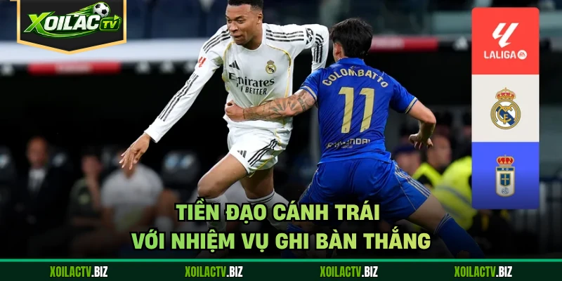 Tiền đạo cánh trái với nhiệm vụ ghi bàn thắng